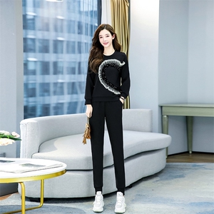 卫衣洋气减龄套装女2024早秋设计感休闲宽松显瘦长袖春秋两件套图片