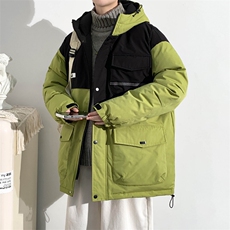 冬上新加棉宽松棉服潮青少年连帽棉衣外套男女8323-P125控价168，男装棉衣，电商A441-1