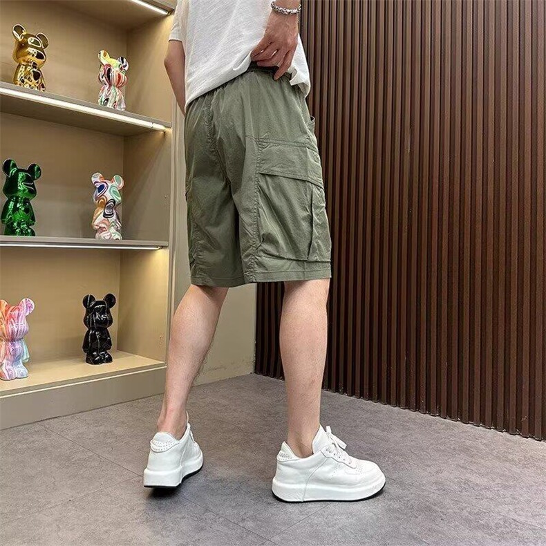 2025夏季新款薄款黑色直筒5分裤子潮男夏天高级商务休闲五分短裤,男装牛仔裤,星座506A