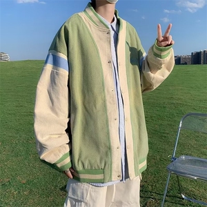 灯芯绒棒球服夹克男韩版拼色刺绣2023秋冬季新款ins外套W5273-P62图片