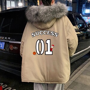 MM48205-P130 冬季大毛领棉衣男士大码加厚棉袄男棉服图片