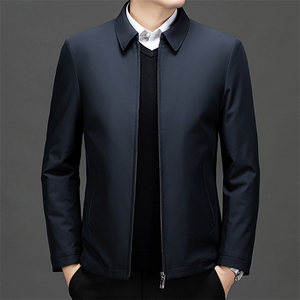 冬季加厚羽绒棉服男士外套2026新款中年爸爸成熟稳重男装行政夹克图片