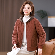2025冬季连帽时尚休闲加厚保暖舒适棉服，女装棉衣/棉服，独衣靓
