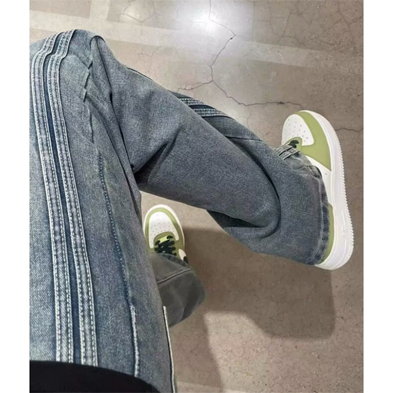 直筒牛仔裤男女款秋美式复古高街风裤子潮牌宽松阔腿裤N802,男装牛仔裤,星座1116A（原606A-3）