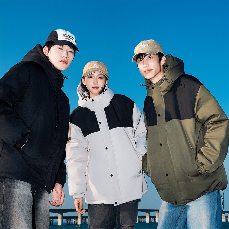 特批多模拼色工装面包服时尚连帽保暖棉衣A247-MY560特批85,男装棉衣,电商A247