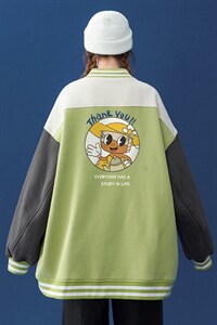 ！春装新款时尚撞色格子拼色情侣宽松棒球夹克 G431 P75控98图片
