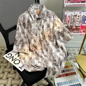 涂鸦衬衫男短袖韩版潮流高街帅百搭2024秋夏ins宽松外套CY959-P31图片