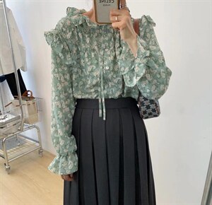 【素妮】2022新春韩系气质雪纺小衫,其它,素妮