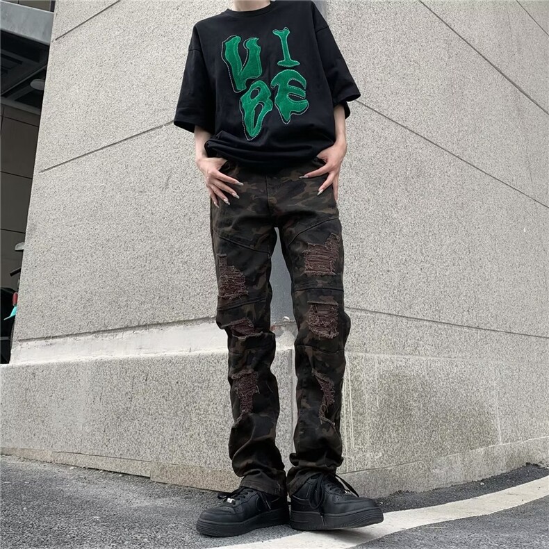 喇叭裤牛仔裤水洗拉链长裤男潮潮流气质青春流行新款直脚B38P65,男装牛仔裤,星座1116-2