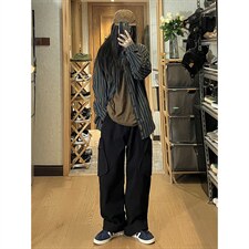 2026秋季美式立体袋拼接工装裤XZ604-KG38-P55控68，男装工装外套，星座604