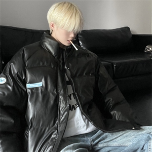 主推差价足  纯色皮面包服PU皮棉衣加厚保暖外套XZ1213-MY16-P110图片