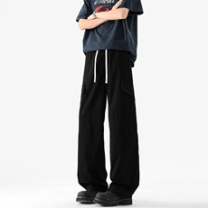 夏季新款2025水洗棉hiphop拼接工装裤男休闲裤子-A2020TP50控88，男装休闲裤，电商B241