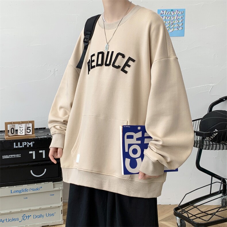 抖音得物高品质2023秋季休闲简约刺绣牙刷绣斜纹卫衣男7310-P65,男装卫衣,电商A441-1