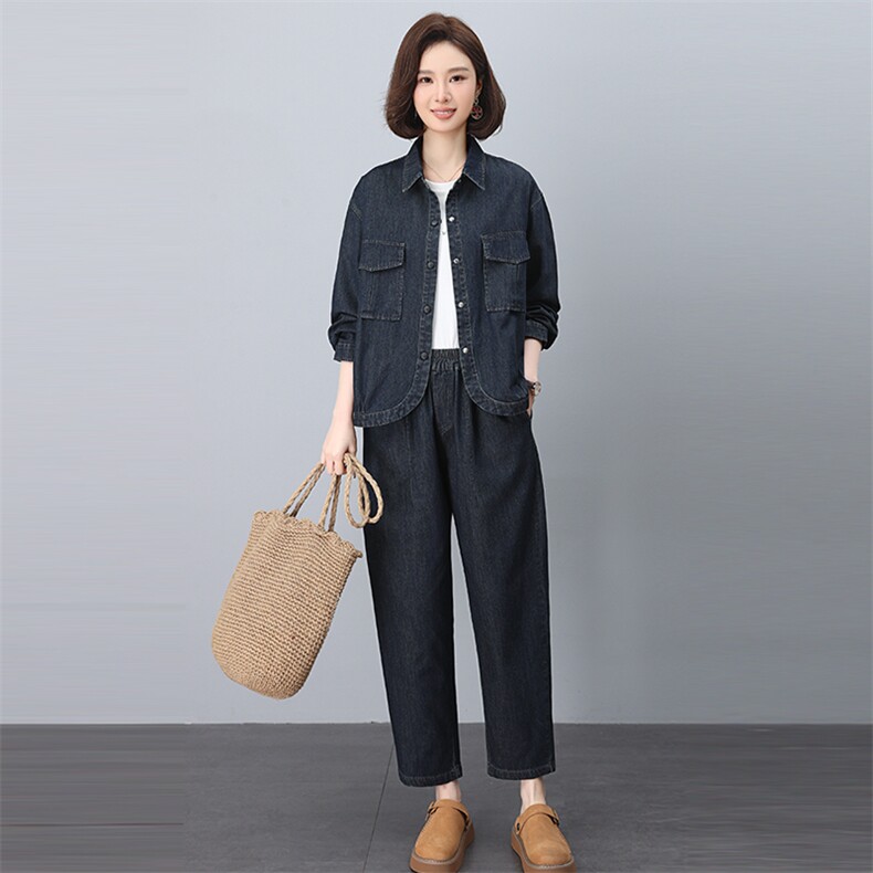 2025年夏季休闲牛仔套装,女装套装/套裙,悦见她