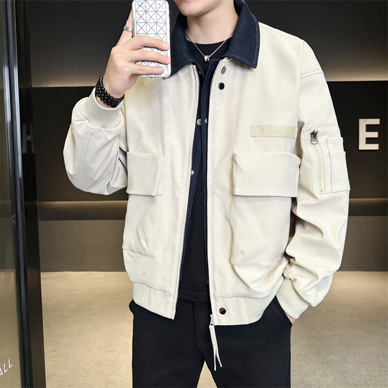 2026春款老钱风高品质纯棉猎装假两件夹克DSA157B-J2632-特P85,男装夹克,电商A157B