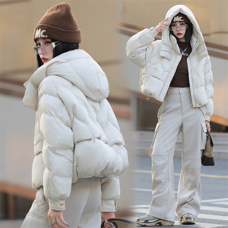 现货2024年冬季羽绒服女超好看新款今年流行显瘦洋气90白鸭绒外套,女装羽绒服,琦鑫阁（原依鑫阁）