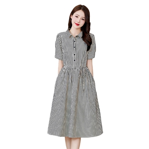 棉麻连衣裙夏季2024新款衣服大码女装超好看高端精致气质连身裙子图片