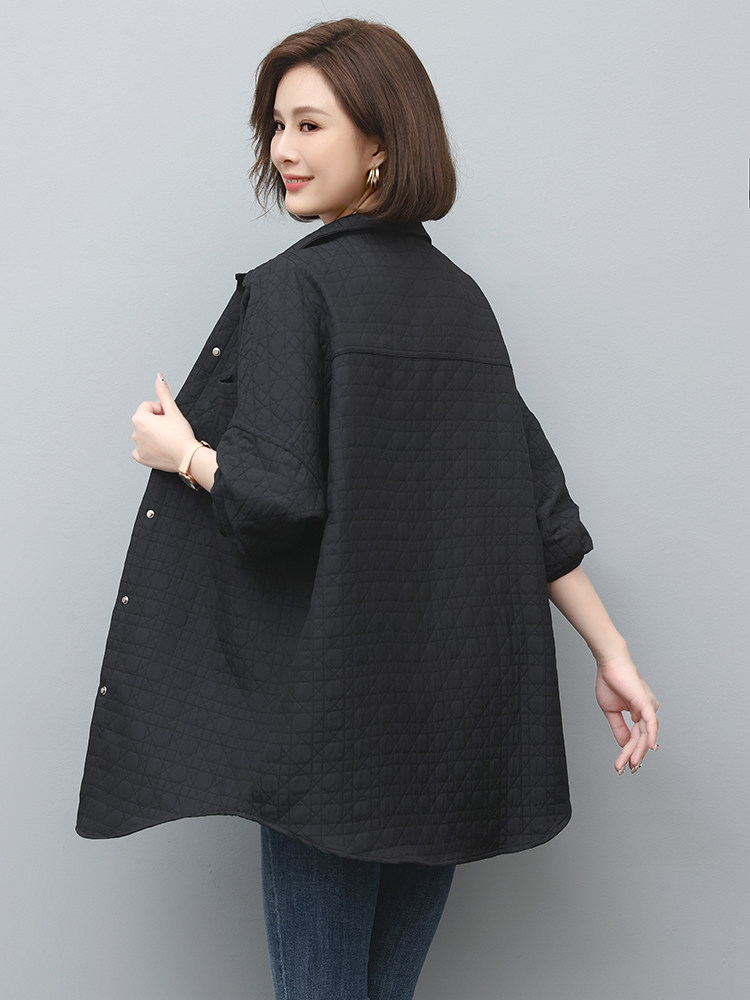 女士衬衫式外套春秋休闲大妈小个子高级感2022新款妈妈装上衣,女装衬衫,玛其路