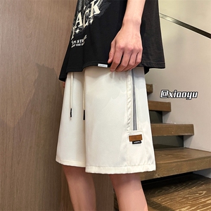 XZ616 夏季新款冰丝贴标宽松休闲裤短裤 TY2453 M-5XL 特P20控39图片
