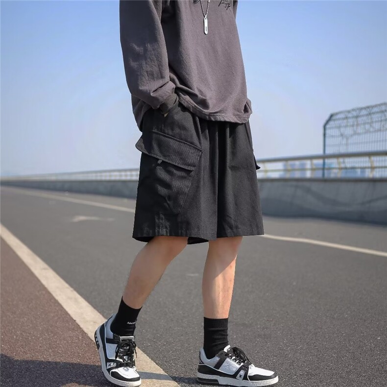 多口袋短裤男夏季潮牌高街五分中裤日系cityboy休闲裤衩DK1010图片