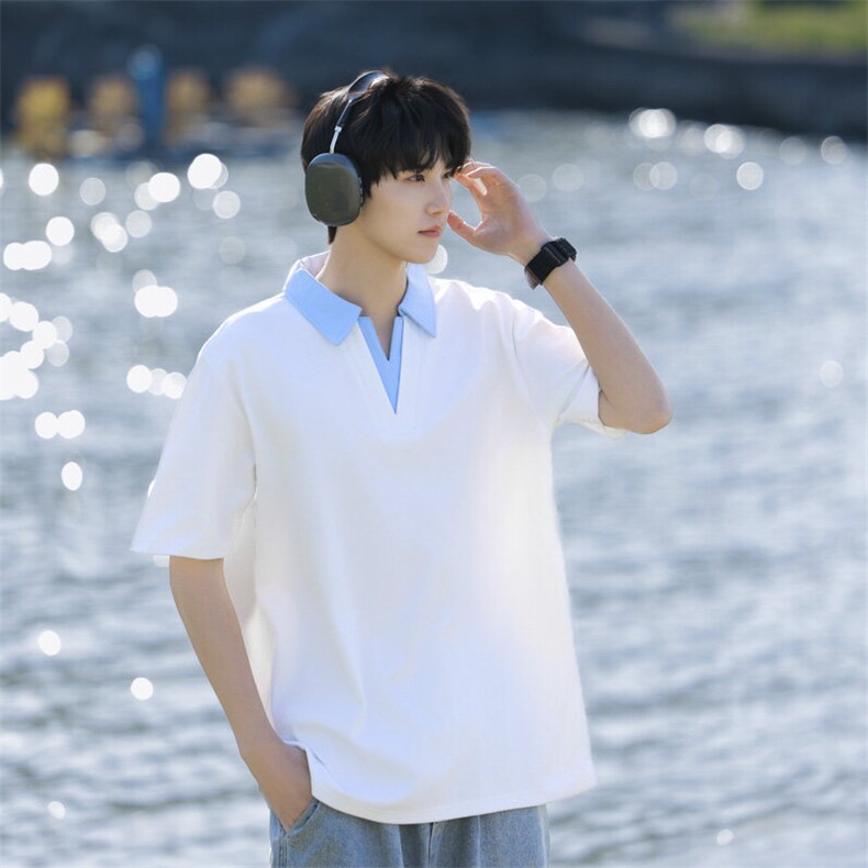 大码公版拼色翻领POLO衫男休闲，男装Polo衫，星座1107-1