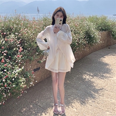 新中式时尚防晒套装女2025春夏季新款高级感国风显瘦短裤三件套装，女装套装/套裙，2C187