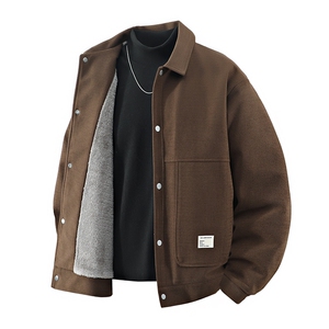 311B-1-2397-P73控168大码 加绒 潮牌厚款夹克外套图片