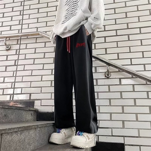 春季美式复古运动休闲长裤卫裤高街潮牌宽松直筒裤男款 K7603-P50图片