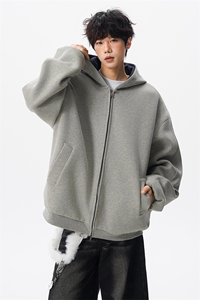 8XL-M 500克潮牌百搭卫衣男美式情侣连帽撞色休闲廓形外套WY33P68图片
