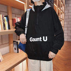 D06秋港风卫衣男连帽套头韩版潮流学生情侣衣服潮牌外套ins夹克，男装夹克，星座115A(原星座507）