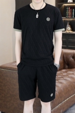 polo衫中年商务休闲男装夏季新款男士短袖T恤套装半袖翻领上衣服，男装休闲套装，电商B212（原钱塘6029）