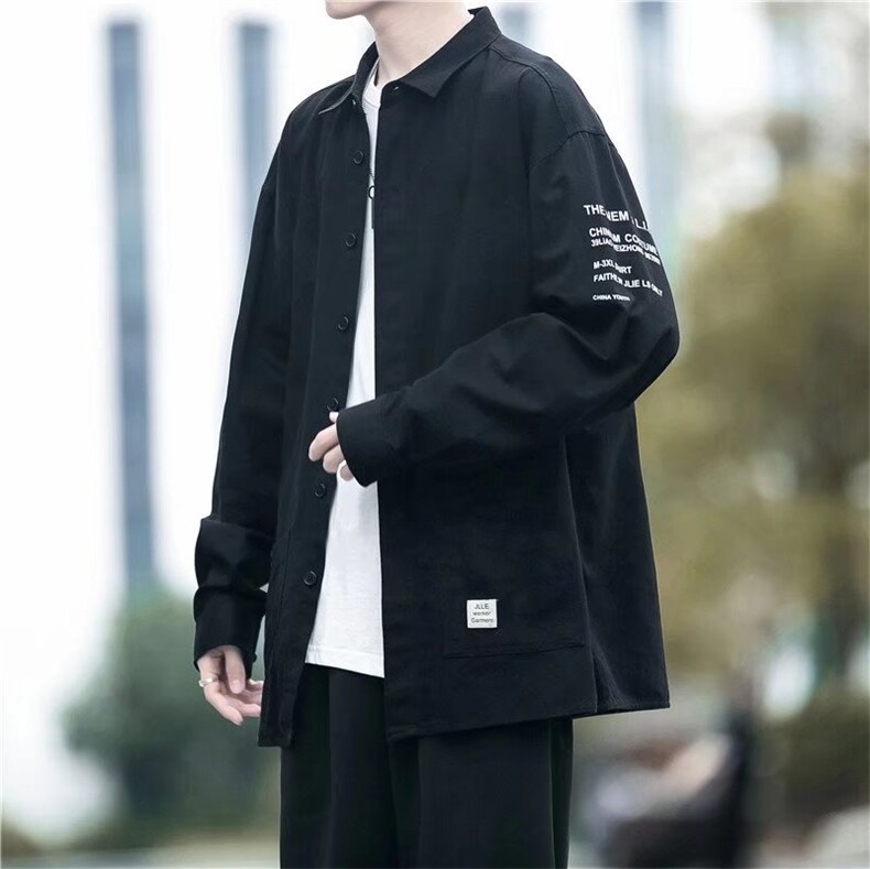 长袖衬衫男港风日系外套C3028P33，男装衬衫，星座1116-2