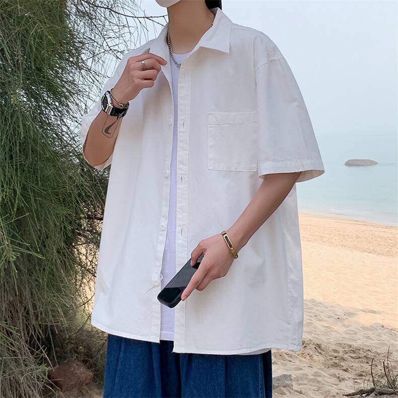 纯棉短袖衬衫A158-CS08-P38,男装T恤,电商A158