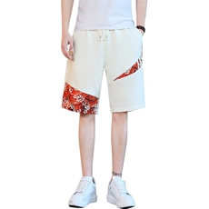风短裤男夏季宽松五分裤潮风休闲沙滩裤310B-3-DK1832-P20，男装牛仔裤，星座310B-3