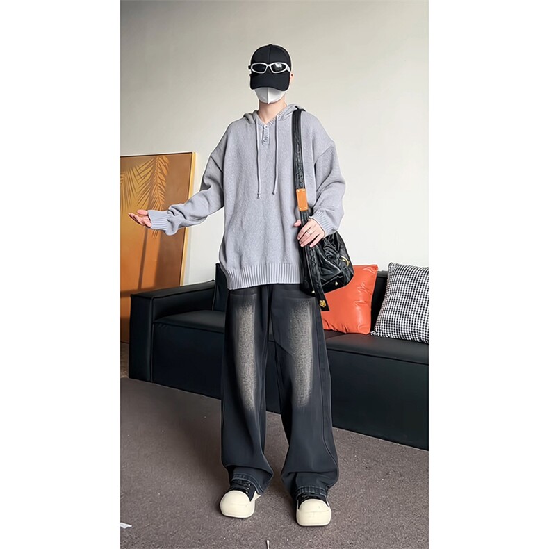 连帽针织衫毛衣男女同款内搭打底上衣KD650-P55图片