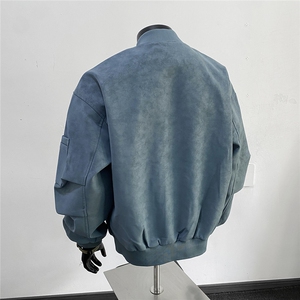 美式高阶   秋冬PU棒球服夹克痞帅百搭情侣外套 J57911 TP85图片