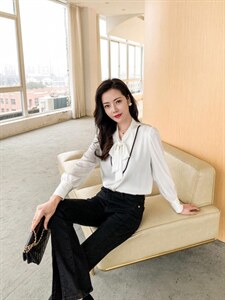 春装新款 法式情怀飘带领 气质衬衣,其它,可艺尚