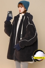 冬装中性风加厚羊羔绒连帽外套纯色羽绒服男女8153-P195控价268，男装羽绒服，电商A441-1