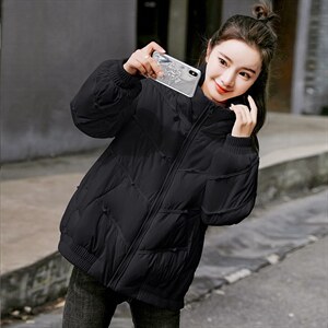 2021年新款羽绒服女装感小众清新宽松显瘦保暖短款纯色外套图片