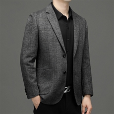 CRRR-MN99291钱塘2020-2冬季新款时尚休闲西装领中年男士外套P220，男装毛呢大衣，钱塘207-2