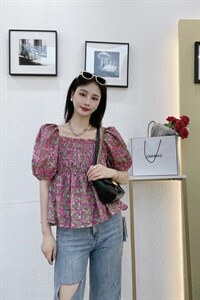 【现货】新款小花上衣图片
