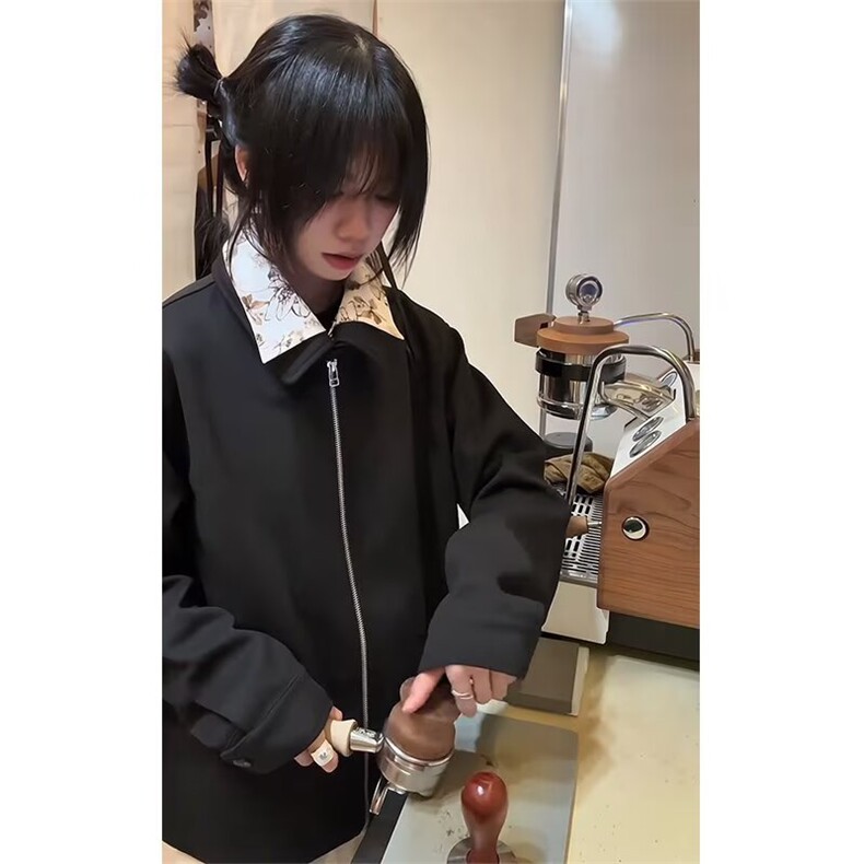 时尚新款潮流韩系假两件花衬衫夹克男翻领休闲外套513AJK2457P63,男装夹克,星座513A