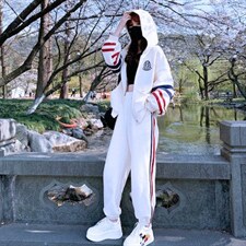 主推款2023春秋运动套装夜跑两件套时尚潮流炸街卫衣套装女，女装运动套装，艾乐芳