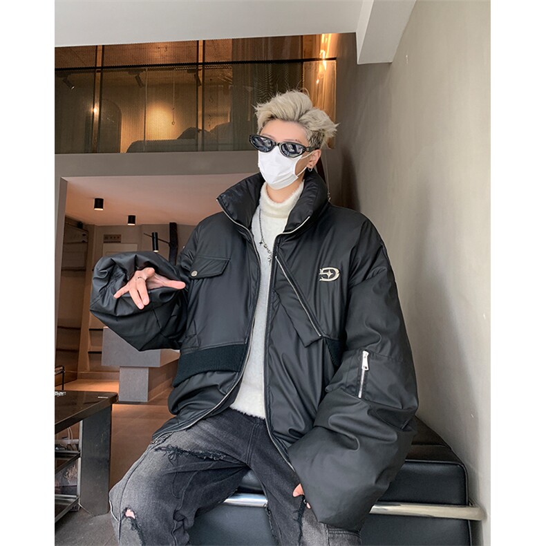 405A美式高街个性金属设计短款解构面包服MY24911-P148控178,男装棉衣,星座405A