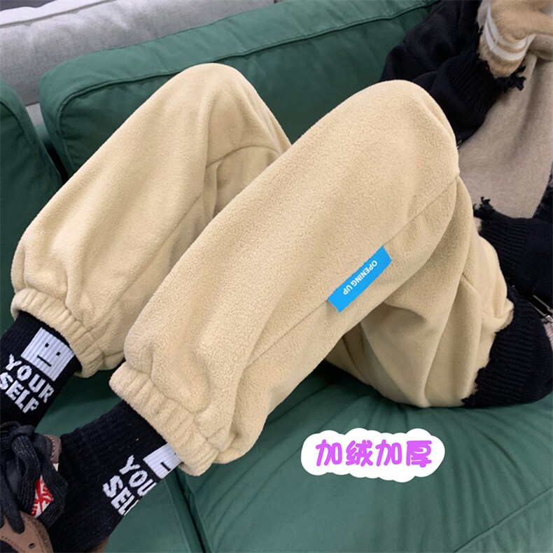 XZ616冬季新款加绒加厚摇粒绒贴标休闲裤TY440P65控78,男装休闲裤,星座512A（原616）