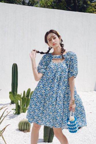 水彩画连衣裙，女装连衣裙，SHALLGAR