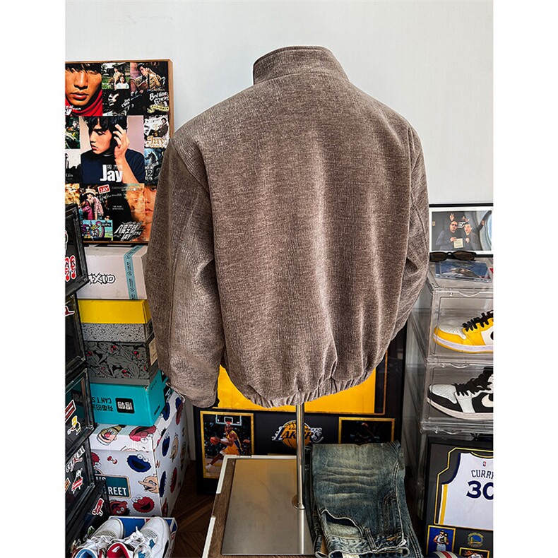 美式复古小众设计感铜氨触感树纹肌理310A-4-M6025-P101,男装夹克,星座310A-4