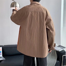 长袖撞色衬衫男港风潮流C023P38，男装衬衫，星座1116-2