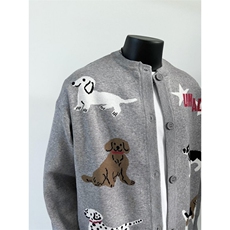 25M26-P70秋冬加厚保暖开衫毛衣外套男女宽松百搭休闲线衫，男装针织衫/毛衣，电商B327