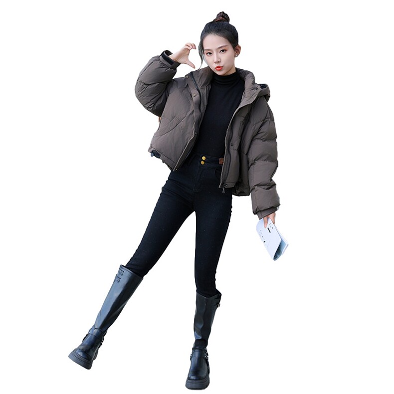 2024冬季新款时尚潮流短款羽绒服显瘦保暖轻薄外套,女装羽绒服,曼琳思菲